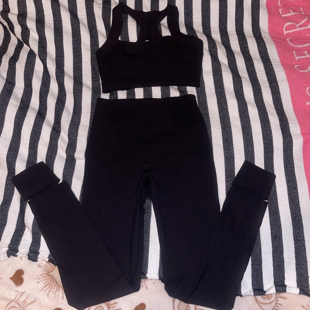 Carbon38 set leggings black and top Size XS NWOT
